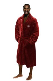 49ers OFFICIAL NFL Men's L/XL Silk Touch Bath Robe; 26" x 47"