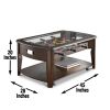 Foosball Cocktail Table - Tempered Glass Insert, Locking Casters, Fully Operational Game - Fun Addition to Game or Living Room